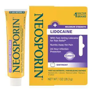 Lidocaine Pain Relief Triple Antibiotic Ointment, 1 oz | 24-Hour Infection Protection, First Aid Topical Analgesic for Minor Cuts, Scrapes & Burns, Fast-Acting Maximum Pain Relief Lidocaine Pain Relief Triple Antibiotic Ointment, 1 oz | 24-Hour Infection Protection, First Aid Topical Analgesic for Minor Cuts, Scrapes & Burns, Fast-Acting Maximum Pain Relief