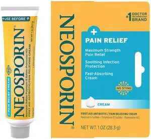 Pain Relief Dual Action First Aid Antibiotic Cream, 1 oz Pain Relief Dual Action First Aid Antibiotic Cream, 1 oz