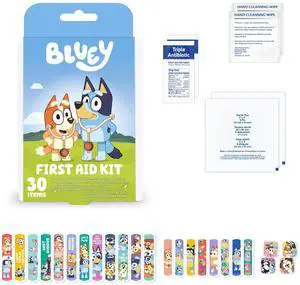 Dr. Bluey First Aid Kit, Everyday Essentials, Assorted Sizes, 30 Pieces | First Aid Kit for Kids & Adults, Travel-Friendly Compact for Home, Car, Camping, and Traveling. Dr. Bluey First Aid Kit, Everyday Essentials, Assorted Sizes, 30 Pieces | First Aid Kit for Kids & Adults, Travel-Friendly Compact for Home, Car, Camping, and Traveling.