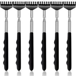 6 Pack Back Scratcher Extendable Metal Portable Back Scratcher for Men Women Adults, Telescoping Back Massager with Rubber Handles, Stocking Stuffers Gadgets 6 Pack Back Scratcher Extendable Metal Portable Back Scratcher for Men Women Adults, Telescoping Back Massager with Rubber Handles, Stocking Stuffers Gadgets