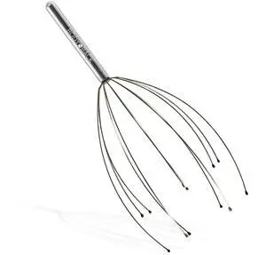 Scalp Massager Silver - Manual Head Scratcher for Stress Relief | Manual Head Massager With 12 Flexible Wire Fingers And Soft Rubber Tips For Gentle Hair Stimulation & Soothing Scalp Massage Scalp Massager Silver - Manual Head Scratcher for Stress Relief | Manual Head Massager With 12 Flexible Wire Fingers And Soft Rubber Tips For Gentle Hair Stimulation & Soothing Scalp Massage