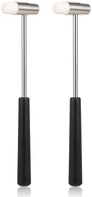 2 PCS Lightweight Dual Head Small Rubber Hammer, 17.5 cm Plastic & Metal Head Mallet Mini Jewelry Making Hammers for Small Projects, Watches, Woodworking, Crafts Tuning Musical Instruments Supplies 2 PCS Lightweight Dual Head Small Rubber Hammer, 17.5 cm Plastic & Metal Head Mallet Mini Jewelry Making Hammers for Small Projects, Watches, Woodworking, Crafts Tuning Musical Instruments Supplies