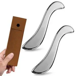 2PCS Stainless Steel Muscle Scraper Tool for Deep Tissue Massage | Long-lasting, Smooth & Easy Rinse, Travel Pouch Included, Lymphatic Drainage, Deep Tissue Massage, 2-Pack Perfect for Sharing 2PCS Stainless Steel Muscle Scraper Tool for Deep Tissue Massage | Long-lasting, Smooth & Easy Rinse, Travel Pouch Included, Lymphatic Drainage, Deep Tissue Massage, 2-Pack Perfect for Sharing