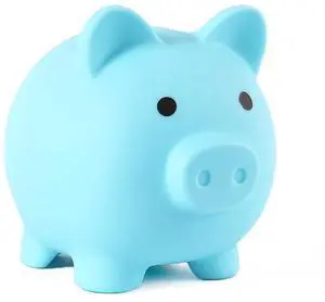 Piggy Bank, Unbreakable Cute Plastic Coin Bank for Boys & Girls, Large Money Saving Bank, Shatterproof Pig Money Box, Fun Gift for Children Birthday, Christmas, Halloween (Blue) Piggy Bank, Unbreakable Cute Plastic Coin Bank for Boys & Girls, Large Money Saving Bank, Shatterproof Pig Money Box, Fun Gift for Children Birthday, Christmas, Halloween (Blue)