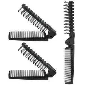 3PCS Travel Foldable Brush, Anti-Static Hair Comb and Double Headed Hairdressing Tool for Men & Women (Black) | Double-Headed Comb And Massage, 17g Lightweight Portable 3PCS Travel Foldable Brush, Anti-Static Hair Comb and Double Headed Hairdressing Tool for Men & Women (Black) | Double-Headed Comb And Massage, 17g Lightweight Portable
