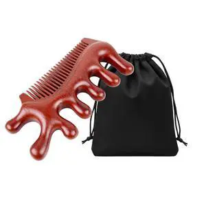 3-in-1 Natural Sandalwood Meridian Comb for Scalp & Body Massage Anti-Static Wide Tooth Hair Comb for Men & Women, Stress Relief, Relaxation & Hair Care Handcrafted Guasha Comb 3-in-1 Natural Sandalwood Meridian Comb for Scalp & Body Massage Anti-Static Wide Tooth Hair Comb for Men & Women, Stress Relief, Relaxation & Hair Care Handcrafted Guasha Comb
