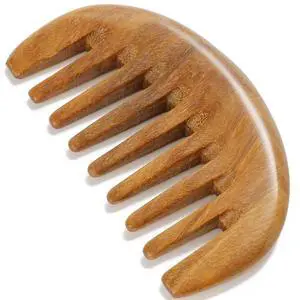 Wooden Comb, Wide Tooth Comb for Scalp Massage & Distribute Oils | No Statics Green Sandalwood Scalp Comb, Reduce Hair Loss Caused by Static, with 1 Storage Pouch for Travel Wooden Comb, Wide Tooth Comb for Scalp Massage & Distribute Oils | No Statics Green Sandalwood Scalp Comb, Reduce Hair Loss Caused by Static, with 1 Storage Pouch for Travel