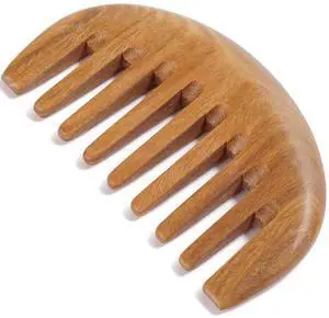 Wooden Comb, Wide Tooth Comb for Scalp Massage & Distribute Oils | No Statics Green Sandalwood Scalp Comb, Reduce Hair Loss Caused by Static, with 1 Storage Pouch for Travel Wooden Comb, Wide Tooth Comb for Scalp Massage & Distribute Oils | No Statics Green Sandalwood Scalp Comb, Reduce Hair Loss Caused by Static, with 1 Storage Pouch for Travel