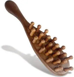 Sandalwood Comb Head Massager for Scalp Stress Relief - Gua Sha Comb for Headache, Neck, and Shoulder Relaxation - Relaxing Presents for Women/Mom/Sisters (1PC), Brown Sandalwood Comb Head Massager for Scalp Stress Relief - Gua Sha Comb for Headache, Neck, and Shoulder Relaxation - Relaxing Presents for Women/Mom/Sisters (1PC), Brown