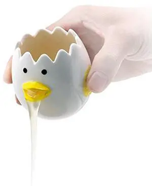 Cute Egg Separator, Ceramics Vomiting Chicken Egg Yolk White Separator, Practical Household Small Egg Filter Splitter, Kitchen Gadget Baking Assistant Tool, Dishwasher Safe (Yellow) Cute Egg Separator, Ceramics Vomiting Chicken Egg Yolk White Separator, Practical Household Small Egg Filter Splitter, Kitchen Gadget Baking Assistant Tool, Dishwasher Safe (Yellow)