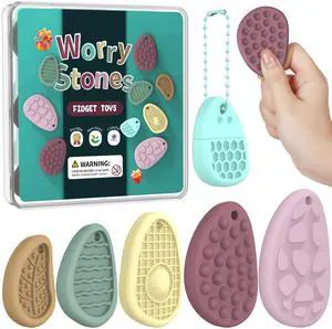 Sensory Stone Fidget Toys for Adults, Tactile Anxiety Relief Stress Relief Toy, Quiet Portable Discreet Focus Tool, Compact Calming Sensory Gadget for Office Work & Daily Stress Relief Sensory Stone Fidget Toys for Adults, Tactile Anxiety Relief Stress Relief Toy, Quiet Portable Discreet Focus Tool, Compact Calming Sensory Gadget for Office Work & Daily Stress Relief