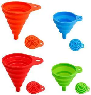 4 Pack Silicone Collapsible Kitchen Funnel for Water Beer Oil Filling Bottles 2 Size Flexible Foldable Mini Small Large Scoop Funnel Set Camp Kitchen Hand Tools Gadgets Accessories Must Have Finds 4 Pack Silicone Collapsible Kitchen Funnel for Water Beer Oil Filling Bottles 2 Size Flexible Foldable Mini Small Large Scoop Funnel Set Camp Kitchen Hand Tools Gadgets Accessories Must Have Finds
