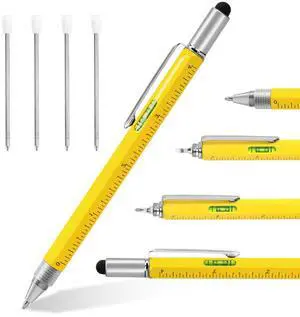 Cool Pen Gifts for Men, 6-in-1 Multi Tool Tech Pen Gadgets Tools for Men, Personalized Gifts for Him, Funny Gift for Christmas, Father's Day Valentines or Birthdays Gifts (Yellow) Cool Pen Gifts for Men, 6-in-1 Multi Tool Tech Pen Gadgets Tools for Men, Personalized Gifts for Him, Funny Gift for Christmas, Father's Day Valentines or Birthdays Gifts (Yellow)