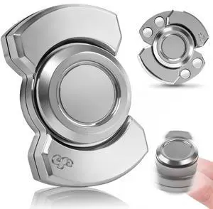 3-in-1 Fidget Spinner Toy for Adult Metal Slider Clicker Spinner Magnetic for Adult Men Office Desk Toy Stress Anxiety Relief ADHD Magnet EDC Cool Gadget Gifts Easter Basket Stuffer - Silver 3-in-1 Fidget Spinner Toy for Adult Metal Slider Clicker Spinner Magnetic for Adult Men Office Desk Toy Stress Anxiety Relief ADHD Magnet EDC Cool Gadget Gifts Easter Basket Stuffer - Silver