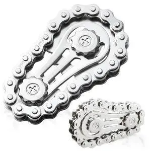 Metal Bike Chain Fidget , Sensory Stress Relief Tool for ADHD, Anxiety, Autism, Office Desk Gadget, Teen Adult Gift Metal Bike Chain Fidget , Sensory Stress Relief Tool for ADHD, Anxiety, Autism, Office Desk Gadget, Teen Adult Gift