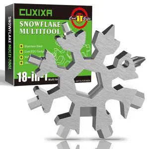 Stocking Stuffers for Men, 18 in 1 Snowflake Multi Tool, Stainless Steel Snowflake Multitool, Cool Gadgets for Outdoor Travel Camping Daily Silver Stocking Stuffers for Men, 18 in 1 Snowflake Multi Tool, Stainless Steel Snowflake Multitool, Cool Gadgets for Outdoor Travel Camping Daily Silver
