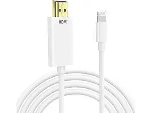 Lightning to HDMI Cable for iPhone Digital AV Adapter 1080P HD Video Sync Screen Connector iPhone to HDMI for TV Projector Monitor 6.6FT Lightning to HDMI Cable for iPhone Digital AV Adapter 1080P HD Video Sync Screen Connector iPhone to HDMI for TV Projector Monitor 6.6FT