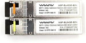 for Cisco GLC-BX-U80 and GLC-BX-D80 1.25G SFP Module BIDI WDM Transceiver 80KM Simplex LC DDM/DOM Support 1490/1550nm (1Pair) for Cisco GLC-BX-U80 and GLC-BX-D80 1.25G SFP Module BIDI WDM Transceiver 80KM Simplex LC DDM/DOM Support 1490/1550nm (1Pair)