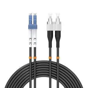LC/PUC to FC/PUC Outdoor Armored Fiber Patch Cable, Single Mode Duplex Fiber Optic Cable Jumper Optical Patch Cord, 60Meter/196.85ft - 9/125m TPU Black Fiber Optic Internet Cables LC/PUC to FC/PUC Outdoor Armored Fiber Patch Cable, Single Mode Duplex Fiber Optic Cable Jumper Optical Patch Cord, 60Meter/196.85ft - 9/125m TPU Black Fiber Optic Internet Cables