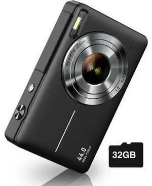 Digital Camera, FHD 1080P Kids Camera 44MP Point and Shoot Digital Cameras with 32GB SD Card, 16X Zoom, Two Batteries, Lanyard, Compact Small Camera for Kids Boys Girls Digital Camera, FHD 1080P Kids Camera 44MP Point and Shoot Digital Cameras with 32GB SD Card, 16X Zoom, Two Batteries, Lanyard, Compact Small Camera for Kids Boys Girls
