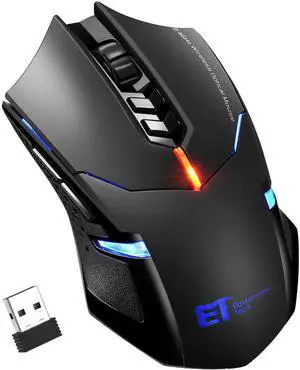 Wireless Laptop Mouse- 2.4G USB Cordless Optical Gaming & Office Mice with 7 Silent Click Buttons Ergonomic Computer Mouse 5 Adjustable DPI Plug & Play for PC Windows Mac etc-Black Wireless Laptop Mouse- 2.4G USB Cordless Optical Gaming & Office Mice with 7 Silent Click Buttons Ergonomic Computer Mouse 5 Adjustable DPI Plug & Play for PC Windows Mac etc-Black