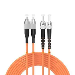 15Meters 50ft FC/UPC-ST/UPC Multi-Mode Fiber Optic Cable FC to ST OM1 Jumper Optical Patch Cord Duplex 62.5/125um Orange FC-ST 15Meters 50ft FC/UPC-ST/UPC Multi-Mode Fiber Optic Cable FC to ST OM1 Jumper Optical Patch Cord Duplex 62.5/125um Orange FC-ST