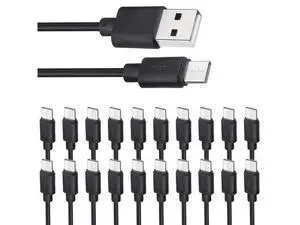USB C Cable Bulk 20-Pack Type C Charger Cord 3.3ft Multipack USB C Cable Bulk 20-Pack Type C Charger Cord 3.3ft Multipack