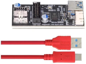 5Gbps Dual Ports Type-C USB-C & 19/20Pin Header to USB 3.0 20Pin & Type-E Female PCBA Type Adapter Splitter HUB 5Gbps Dual Ports Type-C USB-C & 19/20Pin Header to USB 3.0 20Pin & Type-E Female PCBA Type Adapter Splitter HUB