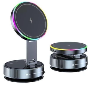 15W Fast Wireless Charging Magnetic Phone Mount Flexible and Foldable Navigation Car Mobile Phone Holder 15W Fast Wireless Charging Magnetic Phone Mount Flexible and Foldable Navigation Car Mobile Phone Holder