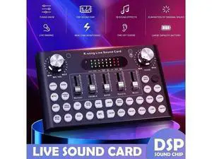 18 Sound Effects Dual DSP bluetooth Live Sound Card Webcast Headset Mic Voice Control for iOS Android Phone Computer 18 Sound Effects Dual DSP bluetooth Live Sound Card Webcast Headset Mic Voice Control for iOS Android Phone Computer