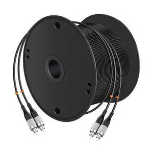 FC to FC UPC Outdoor Armored Fiber Patch Cable 300Meter/984ft Single Mode Duplex Fiber Optical Cable Patch Cord Jumper,9/125um Fiber Optic Internet Cable TPU Black FC to FC UPC Outdoor Armored Fiber Patch Cable 300Meter/984ft Single Mode Duplex Fiber Optical Cable Patch Cord Jumper,9/125um Fiber Optic Internet Cable TPU Black