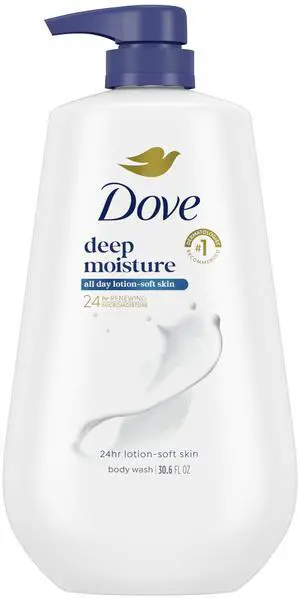 Dove Body Wash Deep Moisture for 24hr Lotion-Soft Skin Moisture Moisturizing Skin Cleanser with No Sulfates No Parabens 30.6 oz Dove Body Wash Deep Moisture for 24hr Lotion-Soft Skin Moisture Moisturizing Skin Cleanser with No Sulfates No Parabens 30.6 oz