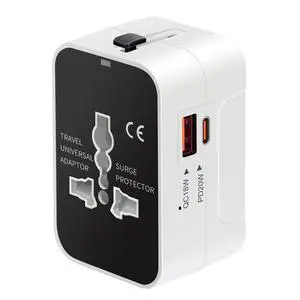 International Universal All in One Worldwide Travel Adapter Fast Charger with PD 3.0 Type C & USB-A Quick Charging Wall Charger AC Power Plug Adapter for USA EU UK AUS European Cell Phone Laptop International Universal All in One Worldwide Travel Adapter Fast Charger with PD 3.0 Type C & USB-A Quick Charging Wall Charger AC Power Plug Adapter for USA EU UK AUS European Cell Phone Laptop