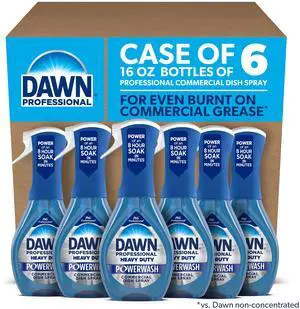 Dawn PRO Heavy Duty Powerwash, Bulk Foaming Dish Spray for Cleaning Burnt-On Grease in Commercial Kitchens, 16 fl oz (Case of 6) Dawn PRO Heavy Duty Powerwash, Bulk Foaming Dish Spray for Cleaning Burnt-On Grease in Commercial Kitchens, 16 fl oz (Case of 6)