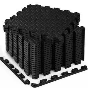 Haulcove 18pcs Puzzle Exercise Mat, 12.6"x12.6"x0.4", 18sqft EVA Interlocking Foam Floor Tiles, Protective, Water-Resistant Flooring for Home Gym & Workout Equipment, Black Haulcove 18pcs Puzzle Exercise Mat, 12.6"x12.6"x0.4", 18sqft EVA Interlocking Foam Floor Tiles, Protective, Water-Resistant Flooring for Home Gym & Workout Equipment, Black