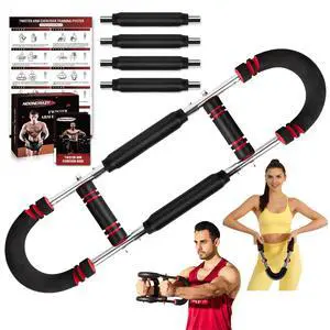 Twister Arm Trainer, 30-120 lbs Adjustable Twister Arm Chest Exerciser with 4 Spring & Poster for Men & Women, Detachable Power Twister Home Fitness Equipment for Enhancing Upper Body Muscle -Red Twister Arm Trainer, 30-120 lbs Adjustable Twister Arm Chest Exerciser with 4 Spring & Poster for Men & Women, Detachable Power Twister Home Fitness Equipment for Enhancing Upper Body Muscle -Red