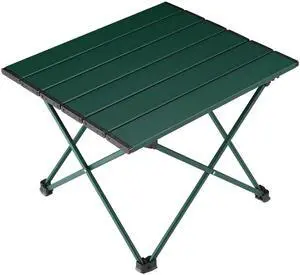 Tesouro Portable Camping Table,Folding Side Table Aluminum Top for Outdoor Cooking, Hiking, Travel, Picnic (Blackish Green-Small) Tesouro Portable Camping Table,Folding Side Table Aluminum Top for Outdoor Cooking, Hiking, Travel, Picnic (Blackish Green-Small)