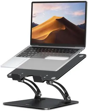 Nulaxy Fully Adjustable Laptop Stand for Desk, Dual Foldable Computer Riser with Heat-Vent, Ergonomic Notebook Holder Portable Office Accessories Compatible with Most Laptops, Black Nulaxy Fully Adjustable Laptop Stand for Desk, Dual Foldable Computer Riser with Heat-Vent, Ergonomic Notebook Holder Portable Office Accessories Compatible with Most Laptops, Black