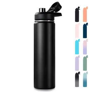 Fijinhom 24 oz Insulated Water Bottle with Handle, 304 Stainless Steel Water Bottles with Wide Mouth, Double Wall Vacuum Sports Water Bottle, BPA Free, Keep Cold and Hot, Black Fijinhom 24 oz Insulated Water Bottle with Handle, 304 Stainless Steel Water Bottles with Wide Mouth, Double Wall Vacuum Sports Water Bottle, BPA Free, Keep Cold and Hot, Black