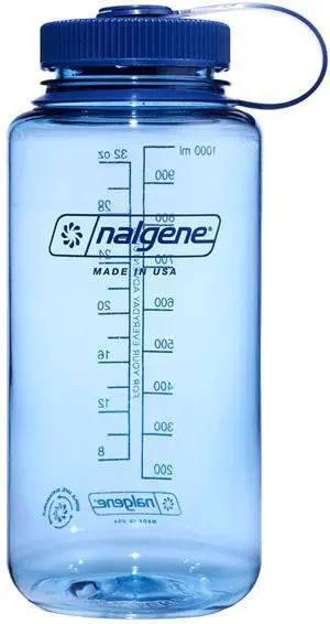 Nalgene 32 oz Wide Mouth Water Bottle | BPA-Free, Durable & Leak Proof, Lightweight Bottle for Hiking & Gym, Work & Travel, Baby Blue Nalgene 32 oz Wide Mouth Water Bottle | BPA-Free, Durable & Leak Proof, Lightweight Bottle for Hiking & Gym, Work & Travel, Baby Blue