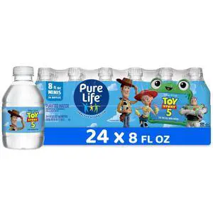 Pure Life Purified Bottled Water, 24 Pack - Still Drinking Water Enhanced with Minerals for a Crisp Taste - 8 Fl Oz - Toy Story 5 Packaging Graphics Pure Life Purified Bottled Water, 24 Pack - Still Drinking Water Enhanced with Minerals for a Crisp Taste - 8 Fl Oz - Toy Story 5 Packaging Graphics
