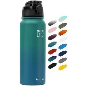 Fanhaw 20 oz Insulated Stainless Steel Water Bottle with Anti-Dust Chug Lid, Leakproof Vacuum Metal Everyday Use Bottle for Kids, Teens & Adults, Back to School Essentials (Green Blue) Fanhaw 20 oz Insulated Stainless Steel Water Bottle with Anti-Dust Chug Lid, Leakproof Vacuum Metal Everyday Use Bottle for Kids, Teens & Adults, Back to School Essentials (Green Blue)