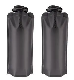 Vapur Collapsible Water Bottle With Carabiner, Compact Bottle Folds Flat For Hydration On The Go, Ideal for Traveling, Hiking or Camping, 34 Ounce, Blackout, Pack of 2 Vapur Collapsible Water Bottle With Carabiner, Compact Bottle Folds Flat For Hydration On The Go, Ideal for Traveling, Hiking or Camping, 34 Ounce, Blackout, Pack of 2