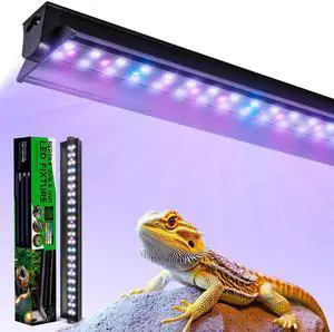 12W T5 UVB LED Reptile Light High Output UVA UVB Light for Bearded Dragon, T5 10.0 UVB Reptile Light Fixture (19.6") 12W T5 UVB LED Reptile Light High Output UVA UVB Light for Bearded Dragon, T5 10.0 UVB Reptile Light Fixture (19.6")