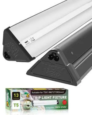 LUCKY HERP T5 Reptile Light Fixture Combo Kit 8W (New Upgrade), 10.0 UVB Light for Reptiles and Amphibians, UVA UVB Basking Light Desert Lamp for Lizard, Bearded Dragon, Tortoise 12inch LUCKY HERP T5 Reptile Light Fixture Combo Kit 8W (New Upgrade), 10.0 UVB Light for Reptiles and Amphibians, UVA UVB Basking Light Desert Lamp for Lizard, Bearded Dragon, Tortoise 12inch
