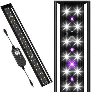 REPTITRIP 16-Inch LED UVB Reptile Light with Auto On/Off & Preset Day-Night Cycle Dimming, 4 UVI Modes Fixture Controller, 14W Aluminum UVA UVB Lamp for Bearded Dragons, Turtles & Snakes, 6500K REPTITRIP 16-Inch LED UVB Reptile Light with Auto On/Off & Preset Day-Night Cycle Dimming, 4 UVI Modes Fixture Controller, 14W Aluminum UVA UVB Lamp for Bearded Dragons, Turtles & Snakes, 6500K