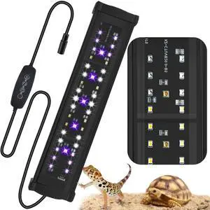 REPTIDLDB LED UVB Reptile Light with Timer & Dimmer, Adjustable 10.0-20.0 UVA UVB Fixture, Full Spectrum Sunlamp for Bearded Dragons, Turtles, Snakes, Desert & Tropical Habitats, 11-Inch REPTIDLDB LED UVB Reptile Light with Timer & Dimmer, Adjustable 10.0-20.0 UVA UVB Fixture, Full Spectrum Sunlamp for Bearded Dragons, Turtles, Snakes, Desert & Tropical Habitats, 11-Inch
