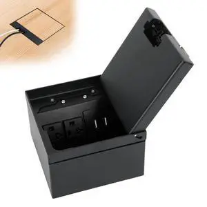 Floor Electrical Outlet Kit Recessed Flat Hidden Socket KitFloor Socket Panel with 2 USB-A + AC Floor Outlet Box Socket Box Recessed Hidden Outlet Connectivity Box(Black-2 USB+AC) Floor Electrical Outlet Kit Recessed Flat Hidden Socket KitFloor Socket Panel with 2 USB-A + AC Floor Outlet Box Socket Box Recessed Hidden Outlet Connectivity Box(Black-2 USB+AC)
