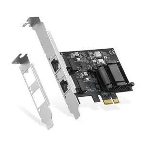 2 Ports 2.5G PCIe Network Adapter, RTL8125B LAN Controller 2500/1000/100Mbps Binardat Ethernet RJ45 NIC Card Support PXE for Windows/Linux 2 Ports 2.5G PCIe Network Adapter, RTL8125B LAN Controller 2500/1000/100Mbps Binardat Ethernet RJ45 NIC Card Support PXE for Windows/Linux