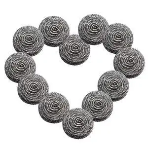 12Pcs Steel Wool Scrubber - Steel Wool for Cleaning Dish Pots Pans Grills Stainless Steel Scrubber for Kitchen Sinks Cleaning Steel Wool Pads Metal Scrubber 12Pcs Steel Wool Scrubber - Steel Wool for Cleaning Dish Pots Pans Grills Stainless Steel Scrubber for Kitchen Sinks Cleaning Steel Wool Pads Metal Scrubber